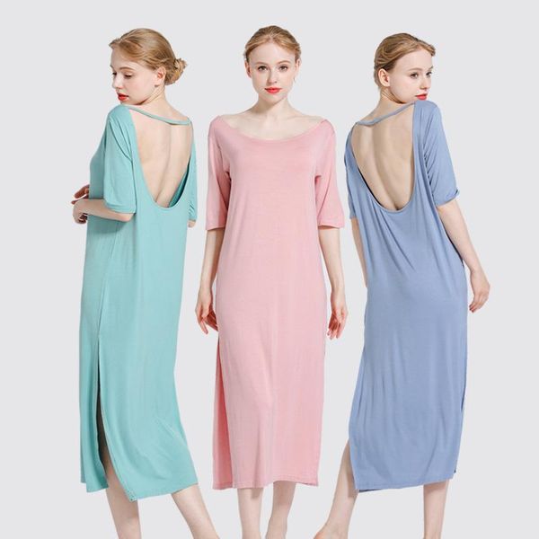

maternity dresses maxi dress casual summer round neck short sleeve loose long clothes pregnancy for women, White