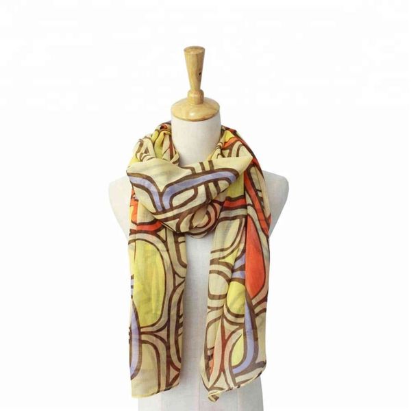 

women fashion wholale scarv and shawls silk and polyter stock scarf, Blue;gray