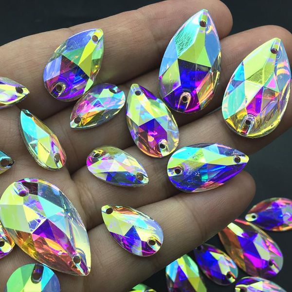 

other tone crystal ab teardrop resin rhinestones sewing jewelry beads flat back 7x12 11x18 13x22 17x28 mm sew on stone