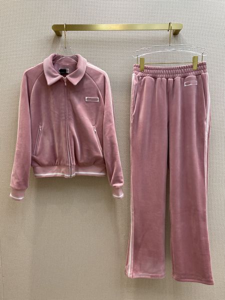 

women's two piece pant 2021 autumn winter fashion coat and long pants brand same style 2 pieces sets women's 1007-16, White