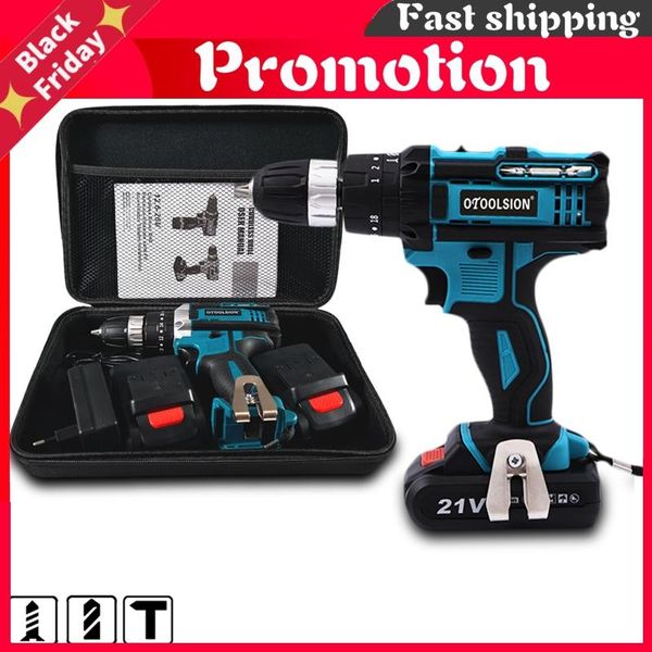 

professiona electric drills 2 speed 21v impact drill screwdriver wireless power tools lithium-ion battery for drilling in steel wood ceramic