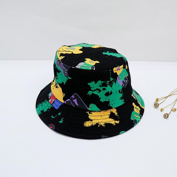 

caps & hats fruit print bucket hat banana pattern fisherman summer reversible packable cap, Yellow
