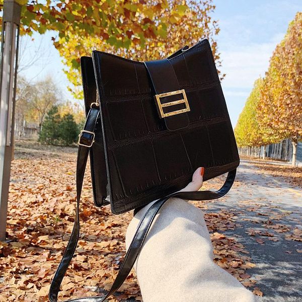 

retro square bag texture winter underarm 2020 one-shoulder new simple small portable stone pattern all-match female ibhrd