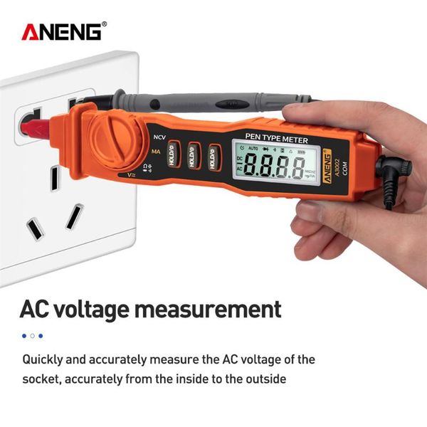 

multimeters aneng a3002 digital multimeter pen type 4000 counts with non contact ac/dc voltage resistance diode continuity tester tool