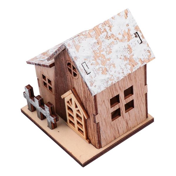 

christmas decorations house shape ornament hanging pendant glowing deskdecor