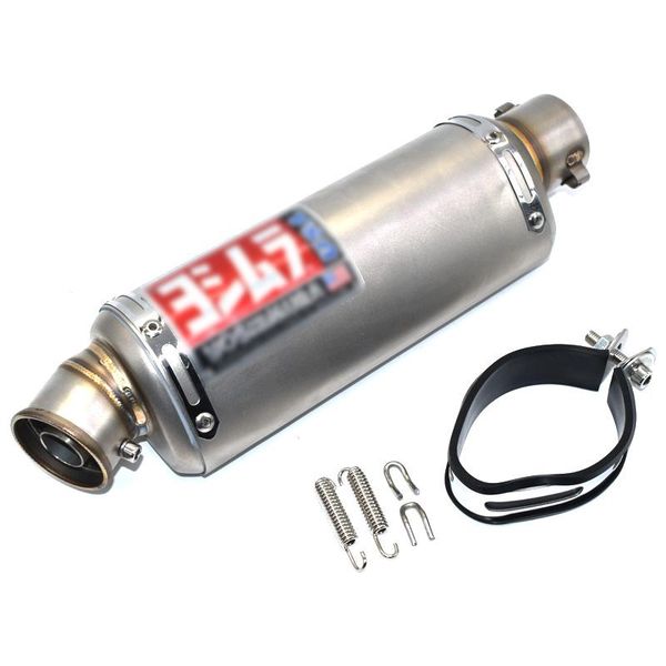 

motorcycle exhaust system universal for muffler titanium color scooter motorbike atv pit bike escape mt07 mt09 r3 r6