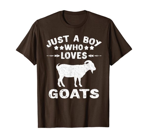 

just a boy who loves goats tshirt gift goat farmer lover t-shirt, White;black