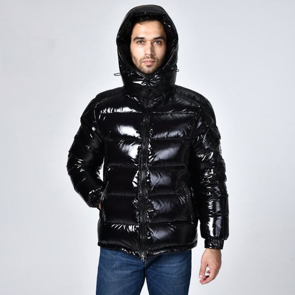 

mens designer winter embroidery patterns down jacket hooded coat men women couples parka outerwear black thick coats size s-3xl