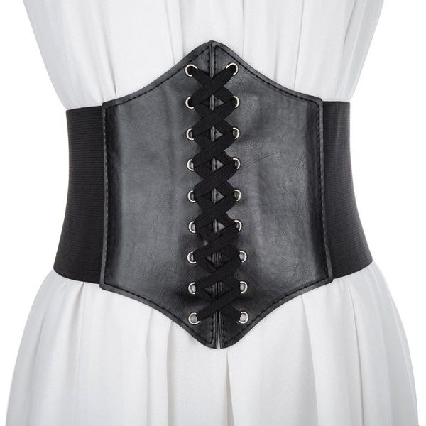 

belts women ladies soft pu leather wrap around tie simple fashion corset cinchs large waist wide dress belt nyz shop, Black;brown