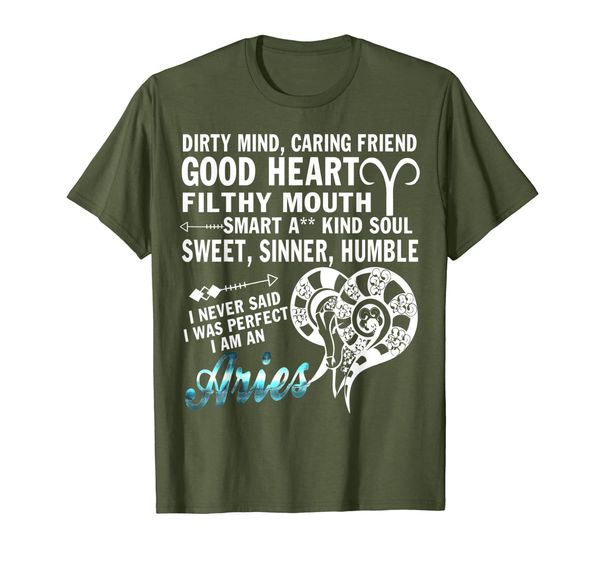 

i never said i was perfect i am an aries t shirt, White;black