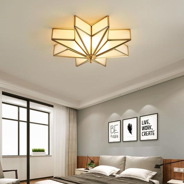 

ceiling lights all copper lamp creative personality bedroom room living modern
