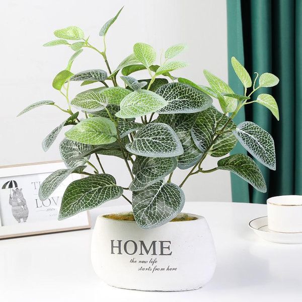 

decorative flowers & wreaths 40 cm simulation leaf grass artificial plant diy vase home decoration fake plastic flower pompons