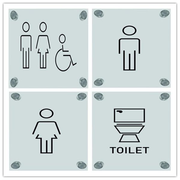 

viro display optiv clear acrylic male toilet sign - 140 x 200mm other door hardware