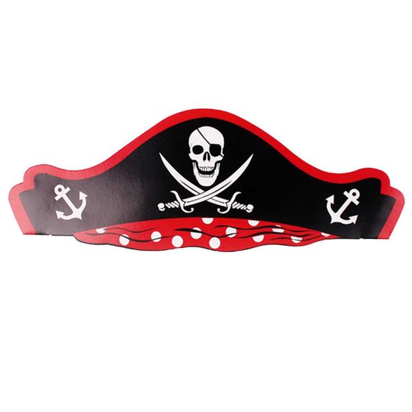 

paper suppli props for kids halloween party hat cosplay costume captain pirate
