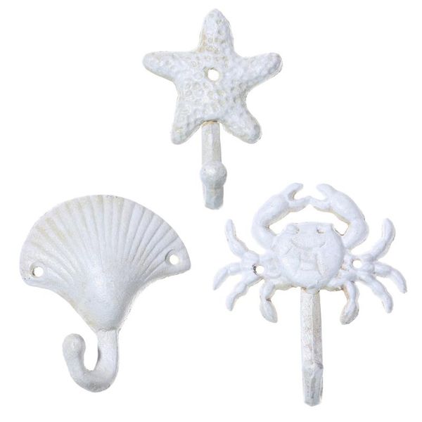 

hooks & rails athy 3pcs sea iron wall antique hangers nautical holder hanger