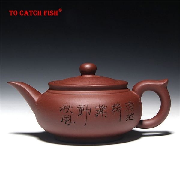 Yixing Roxo ClayteApot Pote 400ml Handmade Kung Fu Set Pots Cerâmica Cerâmica Chinesa Chaleira Presente Seguro Embalagem 210621