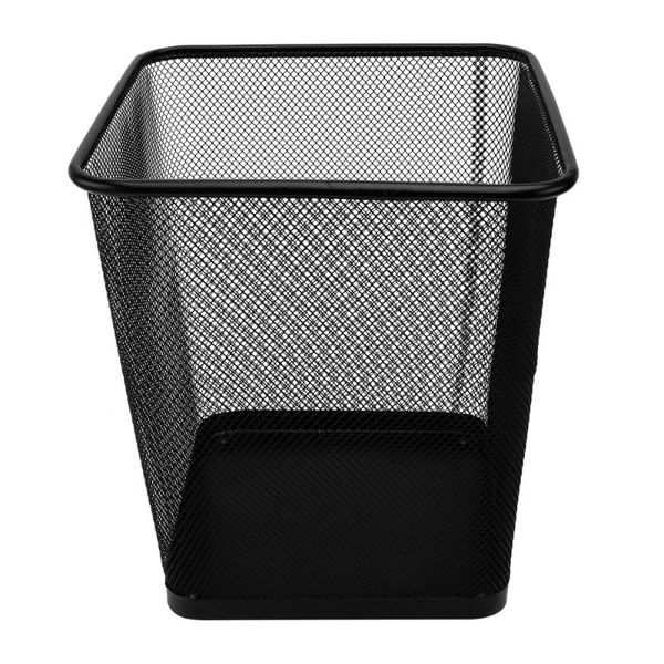 

waste bins 1pc household wastepaper basket garbage can office iron trash ash-bin
