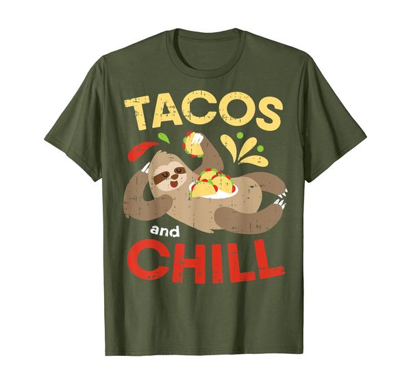 

Tacos And Chill Sloth Funny Mexican Cinco De Mayo Shirt T-Shirt, Mainly pictures