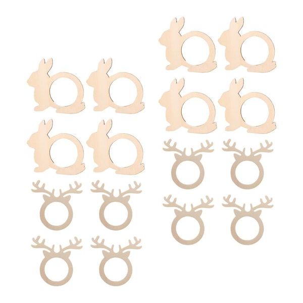 

napkin rings 20pcs easter theme wooden buckles tissue diy