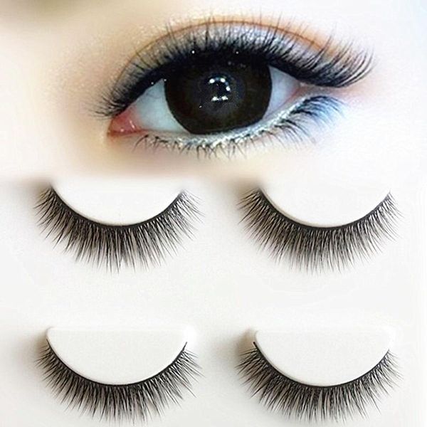 

3d stereo multilayer fake eyelashes black cotton stalk eyelash natural simulation false eye lashes makeup tips 3 pairs1
