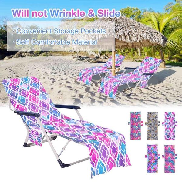 

chair covers beach cover portable lounge towel with pockets microfiber bath for patio sun lounger