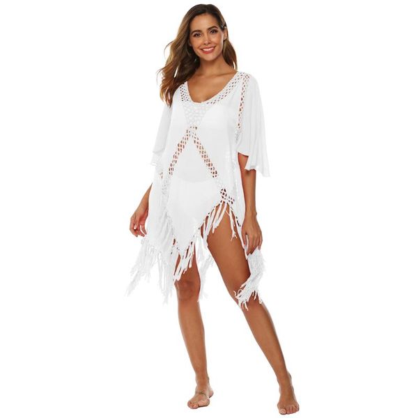 

fashion beach tunic women bikini cover ups hollow out pareos para tunics dress swimming suit up women's swimwear, White;black