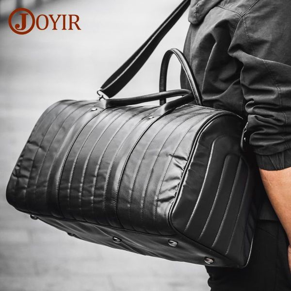 

genuine leather men travel bag soft real duffel large capacity tote handbag male shoulder weekend luggage bags