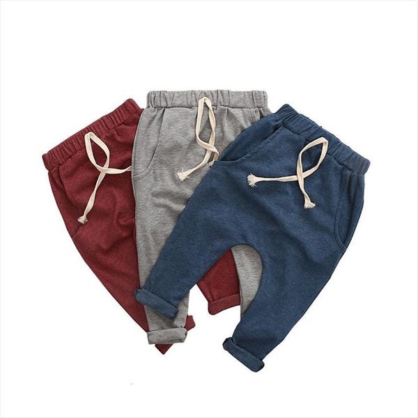 

boys pants kids spring autumn clothing children trousers for baby girls harem solid cotton, Blue