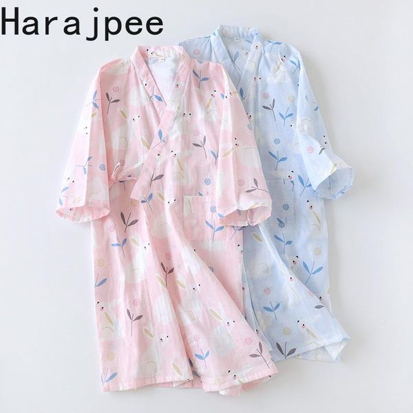 

women's sleepwear harajpee women pajamas 2021 summer girls japanese sweet vintage temperament fresh printed design thin half sleeves ho, Black;red