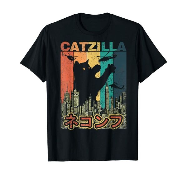 

vintage catzilla japan - kitty cat lovers t-shirt size s-5xl, White;black
