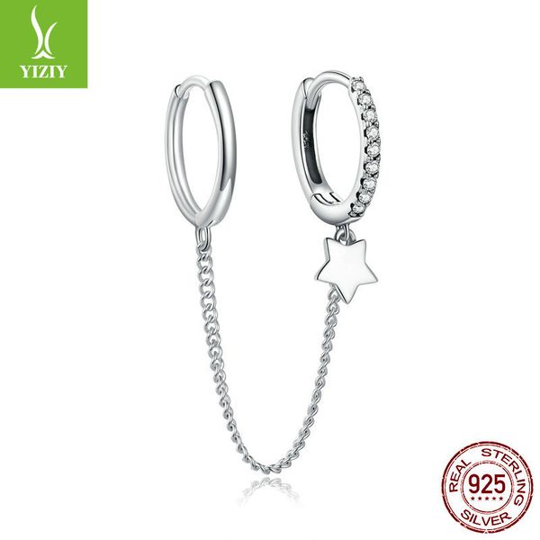 

bamoer genuine 925 sterling silver star whisperer earrings for women wedding statement elegant pearl earing 2020 new sce914 2000 q2, Golden;silver