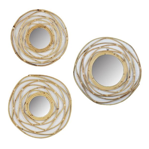 

mirrors irregular rattan dressing mirror innovative art decor makeup living room bathroom wall hanging po props