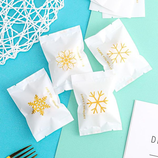 

gift wrap aq year golden snowflake nougat packaging bag for baby shower birthday party white simple style soap bags frosted goodie