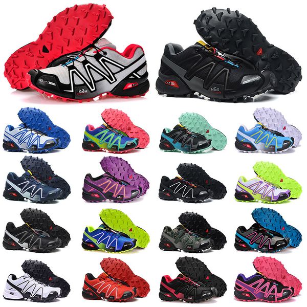 

wholesaleÂ men women trainers speed cross 3 cs running shoes triple black white red fashion sports designers sneakers classic hiking jogging
