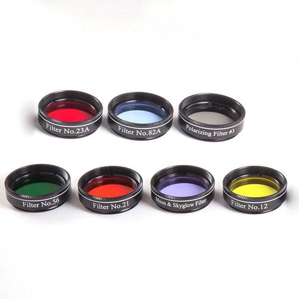

telescope & binoculars 1set 7pcs eyepiece filter astronomical telescopes 1.25 inch ocular lens planets and nebula moon skyglow 7 color
