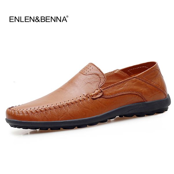 

dress shoes genuine leather men loafers handmade casual moccasins for flat fashion slip on driving shoe t1uj, Black
