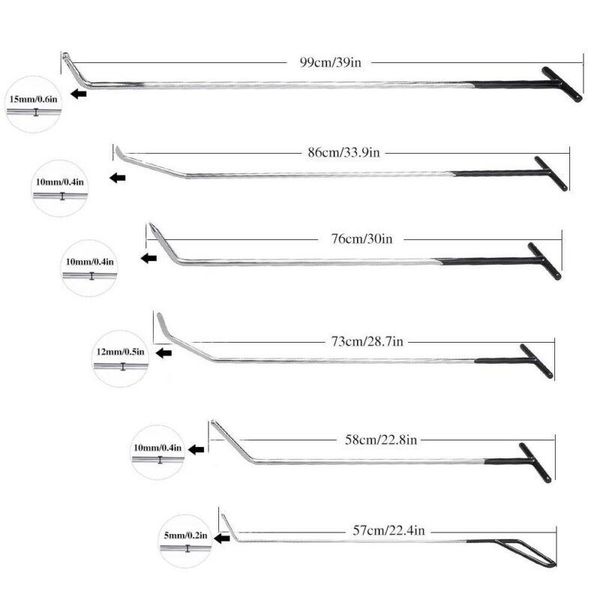 

professional hand tool sets pdr push rod crowbars dent damage repair tools removal