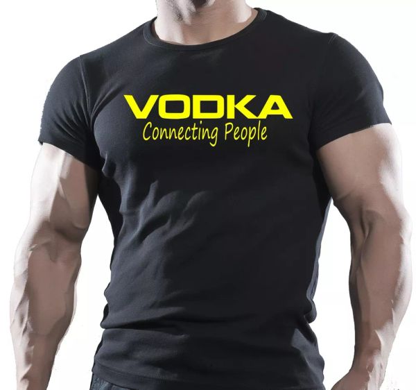 

new - vodka connecting people funny present t-shirt s-xxl, White;black