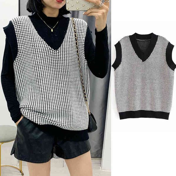 

tank female fall knit love vest cotton long girl loose sweater, White