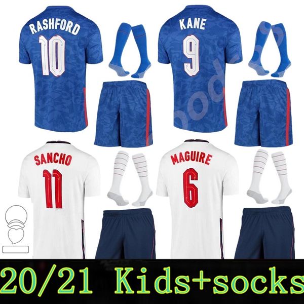 

2021 2022 kane soccer jersey sterling rashford sancho henderson barkley maguire 20 22 national football shirts kids kit sets uniforms 05, Black;yellow