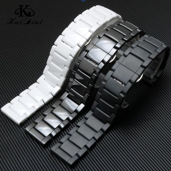

watch bands black ceramic band for ar1507/1509/1499/1895 series strap accessories straight end 22mm male universal, Black;brown