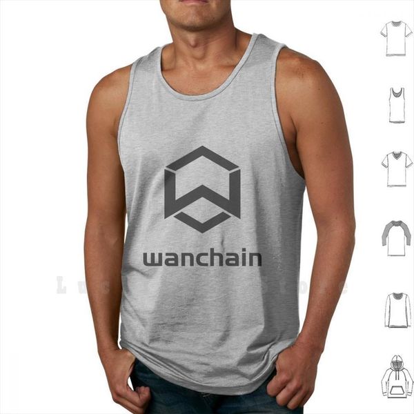 

wanchain tank vest mens 100% cotton bitcoin ethereum eos dash kyber tron aion icon neo crypto money, White;black