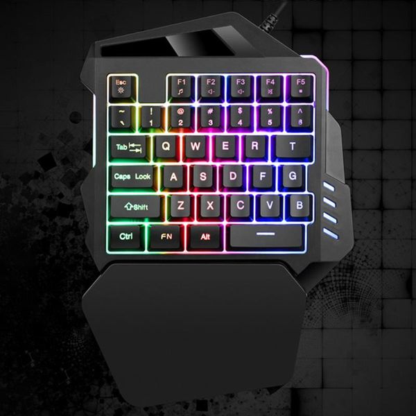 

one handed gaming keyboard 35 keys wired membrane keypad for lapdeskpc computer gamer keyboards
