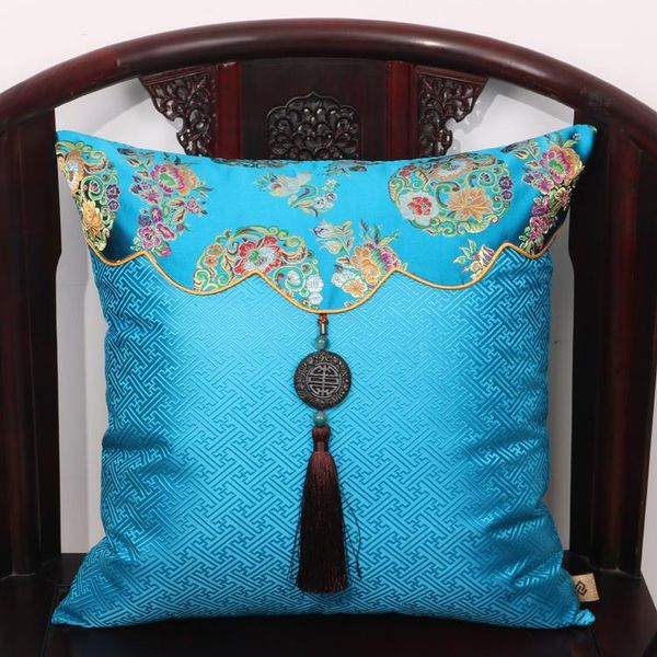 

luxury jade patchwork natural mulberry silk pillow case cushion cover christmas sofa chair covers china decor cushion/decorative