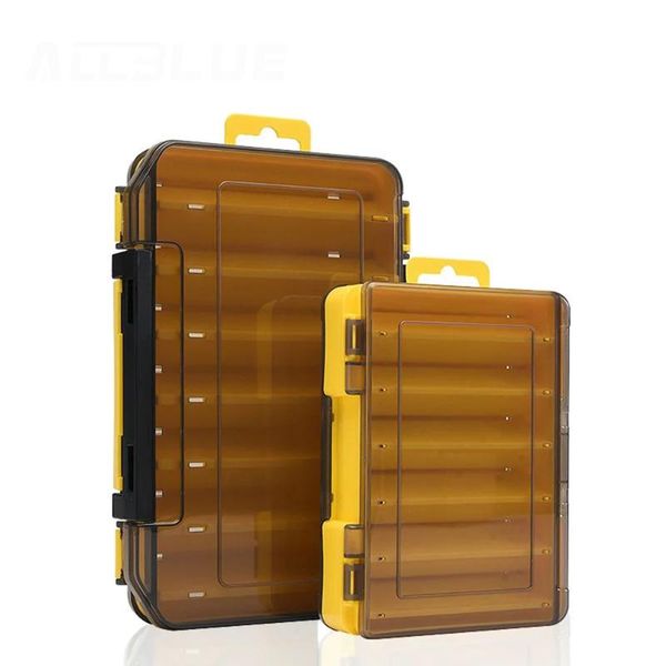 

fishing accessories portable waterproof box 12 14 compartments high strength double-sided bait lure fish hook for