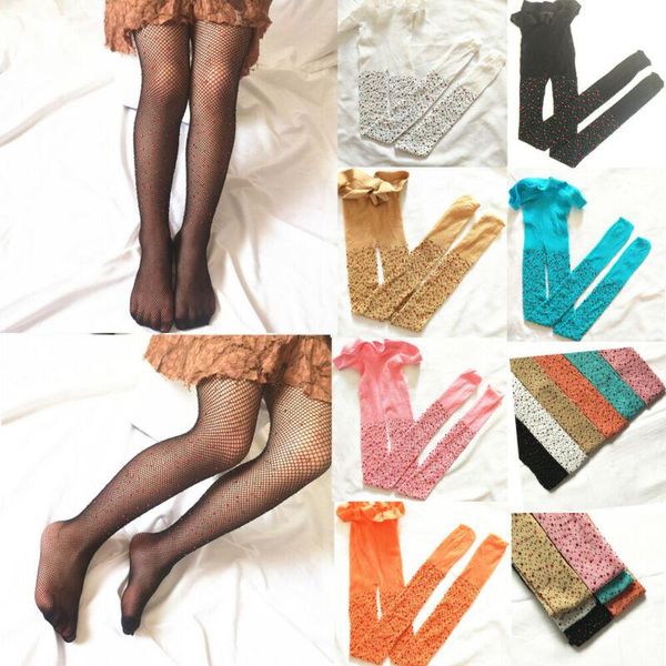 

footies kids children-girls fashion tights mesh fishnet pantyhose crystal stocking socks, Blue