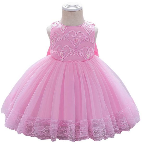 

girls dresses 1st birthday dress for baby girl clothes kids clothing bows childrens embroidered bow princess skirt formal pettiskirt b7235, Red;yellow