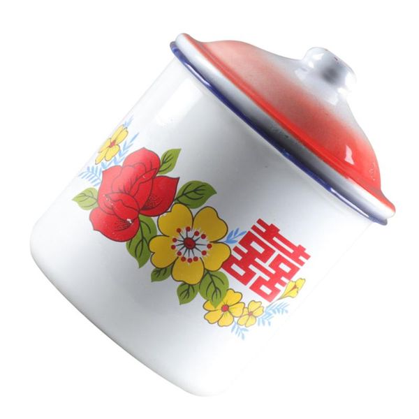 

mugs 1pc enamel tea mug retro cup drinking storage