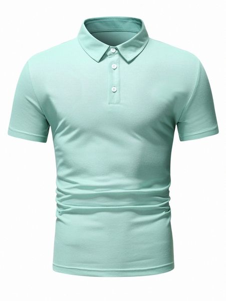 

men solid half button polo shirt s2xb#, White;black