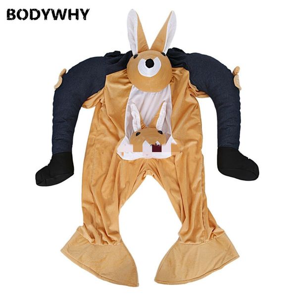 

mascot costumes2020 new kangaroo ride mascot costume funny animal pants oktoberfest toy xmas easter adults carnival, Red;yellow